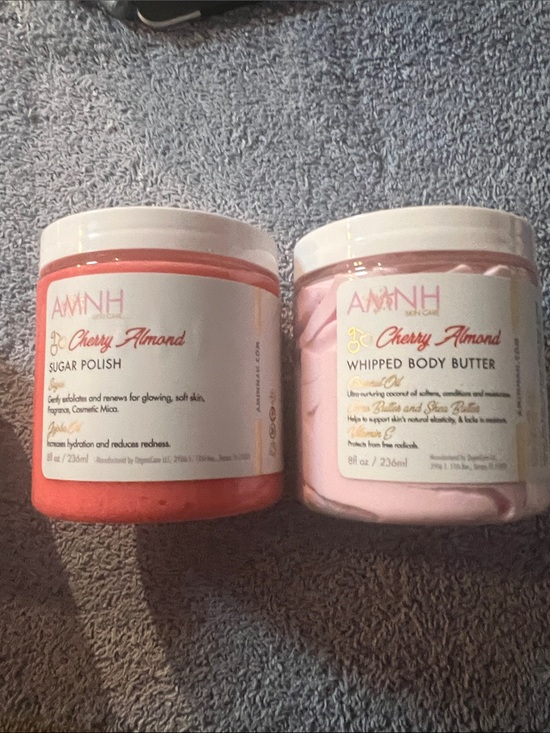 Other - Aminnah Cherry Almond Whipped Body Butter and scrub